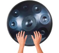 ILOOXI Tamburo Handpan D Minor, Tamburo A Mano 432HZ 440HZ Handpan Drum 22 Pollici 9 Note 10 Note 12 Note Tamburo In Acciaio Strumento A Percussione (Color : Blue-440hz, Size : 9 Notes)
