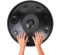 ILOOXI Tamburo Handpan D Minor, Tamburo A Mano 432HZ 440HZ Handpan Drum 22 Pollici 9 Note 10 Note 12 Note Tamburo In Acciaio Strumento A Percussione (Color : Black-432hz, Size : 12 Notes)