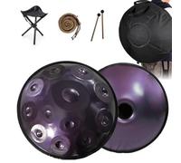 ILOOXI Tamburo Handpan In Acciaio Handpan Drum Re Minore 9/10/12 Note, Strumento A Tamburo Per Handpan, 432Hz 440Hz Tamburo Per Bambini E Adulti (Color : Purple-432hz, Size : 9 Notes)