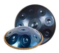ILOOXI Tamburo Handpan In Re Minore 9/10/12 Note Tamburo In Acciaio, Tamburo A Mano Strumento A Percussione Con Borsa Per Handpan, Supporto Per Handpan, 2 Mazze Per Handpan (Color : Blue-440hz, Size