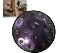 ILOOXI Tamburo Handpan In Re Minore Tamburo A Mano In Acciaio, Tamburo Etereo 9 Note/ 10 Note/ 12 Note, Tamburo Armonico 432HZ/ 440HZ, 22 Pollici (Color : Purple-432hz, Size : 9 Notes)