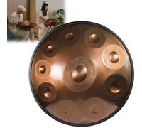 ILOOXI Tamburo Handpan In Re Minore Tamburo A Mano In Acciaio, Tamburo Etereo 9 Note/ 10 Note/ 12 Note, Tamburo Armonico 432HZ/ 440HZ, 22 Pollici (Color : Gold-432hz, Size : 12 Notes)