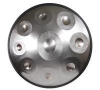 ILOOXI Tamburo Per Handpan In Re Minore, 9/10/12 Note Tamburo Handpan In Acciaio Handpan Drum Instrument+Borsa Morbida+2 Bacchette+Supporto Per Handpan (Color : Silver-432hz, Size : 9 Notes)