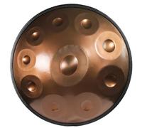 ILOOXI Tamburo Per Handpan In Re Minore, 9/10/12 Note Tamburo Handpan In Acciaio Handpan Drum Instrument+Borsa Morbida+2 Bacchette+Supporto Per Handpan (Color : Gold-440hz, Size : 12 Notes)