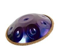 ILOOXI Tamburo Per Handpan In Re Minore Handpan Drum 22 Pollici Hand Pan Harmonic 9/10/12 Note Tamburo In Acciaio Con Martello 2 Handpan, Borsa Morbida, Supporto Per Hand Pan (Color : Purple-432hz,