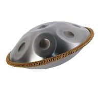 ILOOXI Tamburo Per Handpan In Re Minore Handpan Drum 22 Pollici Hand Pan Harmonic 9/10/12 Note Tamburo In Acciaio Con Martello 2 Handpan, Borsa Morbida, Supporto Per Hand Pan (Color : Silver-440hz,