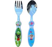 ILS I LOVE SHOPPING BING - Set posate in acciaio inossidabile atossico 2 pezzi cucchiaio e forchetta