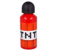 ILS I LOVE SHOPPING Borraccia Scuola Bottiglia Sport in Alluminio per Bambini 400ml con beccuccio retraibile (per Minecraft TNT)