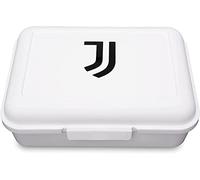 ILS I LOVE SHOPPING Porta Merenda per Bambini, Lunch Box Portapranzo in Plastica, Scatola Sandwich per Scuola e Gite, Contenitore Merenda 18 x 14 x 6 cm (Bianco)