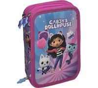 ILS I LOVE SHOPPING Portapenne Astuccio Triplo a scomparti Borsellino Scuola e Asilo per Bambini e Ragazzi 22x12cm GABBY