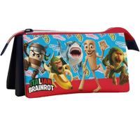 ILS I LOVE SHOPPING Portapenne Astuccio Triplo Borsellino Scuola e Asilo per Bambini e Ragazzi 22x12cm BRAINROT