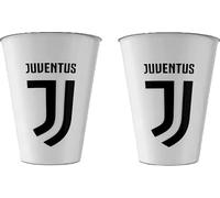 ILS I LOVE SHOPPING Set 2 Bicchieri in plastica 260ml Tifoso Senza BPA/Regalo per Ragazzi Prodotto Ufficiale per JUVENTUS