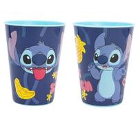 ILS I LOVE SHOPPING Set 2 Bicchieri in plastica 260ml Tifoso Senza BPA/Regalo per Ragazzi Prodotto Ufficiale per STITCH