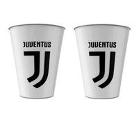 ILS I LOVE SHOPPING Set 2 Bicchieri in plastica 260ml Tifoso Senza BPA/Regalo per Ragazzi Prodotto Ufficiale per JUVENTUS