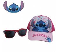 ILS I LOVE SHOPPING Set Cappello e Occhiali da Sole Bambino Kit Berretto Baseball Protezione UV con Visiera per Bambini Regolabile Regali per Ragazzi - Stitch