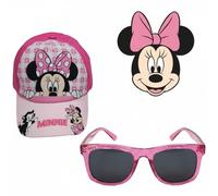 ILS I LOVE SHOPPING Set Cappello e Occhiali da Sole Bambino Kit Berretto Baseball Protezione UV con Visiera per Bambini Regolabile Regali per Ragazzi (Minnie Mouse)