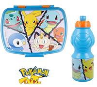 ILS I LOVE SHOPPING Set Pranzo Scuola 2 Pezzi Portamerenda e Borraccia in Plastica Bambini Bambino Merenda Launch Box - BPA Free
