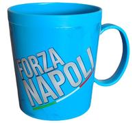 ILS I LOVE SHOPPING Tazza Ufficiale Bicchiere in plastica 360ml per Microonde con manico Tifoso colazione BPA-free Made in Italy (Forza Napoli)