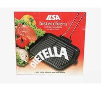 Ilsa BISTECCHIERA in GHISA CM 24 X 24 Smaltata Rigata Manico PIEGH Pra 451106