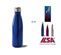ILSA Bottiglia termica, blu, doppia parete, acciaio inox 18/10, cl 35