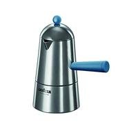 ILSA Caffettiera Espresso, Carmencita Pop, Alluminio, Induzione, Manico e Pomolo blu, Capacità 20 cl, Tazze 3
