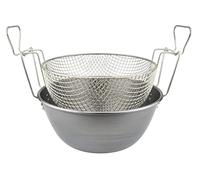 ILSA Friggitrice con Cestello, Ferro Spazzolato e Nichelato, Diametro 26 cm