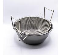 Ilsa Friggitrice in ferro spazzolato con cestello rete metallica professionale