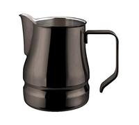 ILSA Lattiera Evolution per Cappuccino e Latte Art, Acciaio Inox 18/10, Nera, Tazze 9, Capacità 75 cl