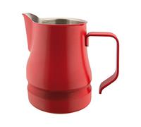 ILSA Lattiera Evolution per Cappuccino e Latte Art, Acciaio Inox 18/10, Rossa, Tazze 3, Capacità 35 cl