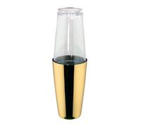 Ilsa Mixage shaker boston gold, bicchiere in vetro cl 70 acciaio18/10 placcato o