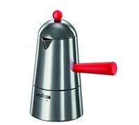 LAVAZZA CAFFETTIERA CARMENCITA POP MANICO ROSSO DA 2 TAZZE IN ALLUMINIO LUCIDO