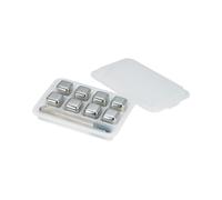 Ilsa Set 8 cubetti di ghiaccio riutilizzabili in acciaio inox con pinza Set 8 cubetti di ghiaccio riutilizzabili in acciaio inox con pinza