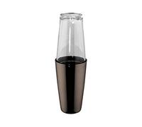 ILSA Shaker Boston con bicchiere in vetro "Linea Mixage Black" Acciaio inox 18/10 placcato nero