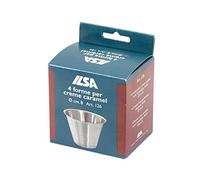 Ilsa Stampi per Crème Caramel, Acciaio Inossidabile, 8 cm, 4 Pezzi