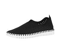 Ilse Jacobsen HORNBÆK | Scarpe Basse da Donna | Sneaker in Microfibra Riciclata e Suola in Gomma Naturale Antiscivolo | Tulip3275 | Leggere Traspiranti | Eco-Friendly | Nero | 36