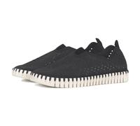 Ilse Jacobsen HORNBÆK | Scarpe Basse da Donna | Sneaker in Microfibra Riciclata e Suola in Gomma Naturale Antiscivolo | Tulip3275 | Leggere Traspiranti | Eco-Friendly | Nero | 38