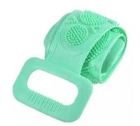 Ilumos Scrubber for la schiena in silicone da 3 pezzi con manico for il massaggio detergente for il corpo del bagno doccia(Green)