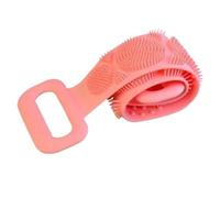 Ilumos Scrubber for la schiena in silicone da 3 pezzi con manico for il massaggio detergente for il corpo del bagno doccia(Pink)