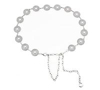 ILuvatar Cintura a catena U21 del maglione del vestito della camicetta della cinghia della catena della vita del metallo, Argento