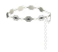 ILuvatar Cintura da donna in metallo occidentale: stile cowgirl regolabile, con turchese e decorazione a concho. Ideale per abiti, jeans. Perfetto per concerti country e abiti boho. intarsiato con
