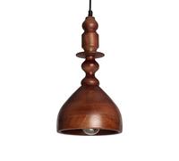 ILUZZIA Lampada a Sospensione Legno Eravur ILUZZIA E27 Marrone Scuro