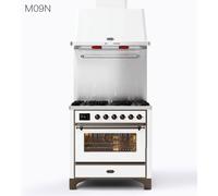Ilve Cucina M09N Majestic M09IDNE3 piano cottura 4 fuochi e 2 zone induzione da 91.1 cm
