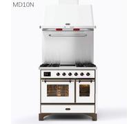 Ilve Cucina MD10N Majestic MD10FDNE3 doppio forno e piano cottura 6 fuochi con fry top da 100 cm
