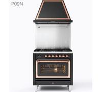 Ilve Cucina P09N da incasso Nostalgie P09INE3 piano cottura 4 fuochi e 2 zone induzione da 90 cm