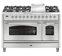 Ilve Cucina P12N da incasso Nostalgie P12FDNE3 doppio forno e piano cottura 8 fuochi con fry top e dual da 120 cm