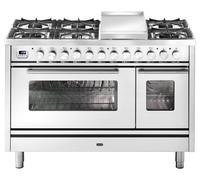 Ilve Cucina P12W Professional Plus P12FDWE3 doppio forno e piano cottura 8 fuochi con fry top e dual da 120 cm