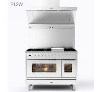 Ilve Cucina P12W Professional Plus P12FWE3 doppio forno e piano cottura 8 fuochi con fry top da 120 cm