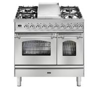 Ilve Cucina PD09N da incasso Nostalgie PD09FDNE3 doppio forno e piano cottura 6 fuochi con fry top e dual da 90 cm