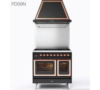 Ilve Cucina PD09N da incasso Nostalgie PD09FNE3 doppio forno e piano cottura 6 fuochi con fry top da 90 cm