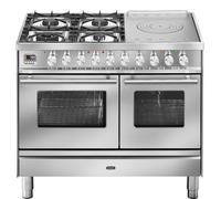 Ilve Cucina PD10W Professional Plus PD10SDWE3 con forno elettrico e piano cottura a gas con coupe de feu e dual da 100 cm